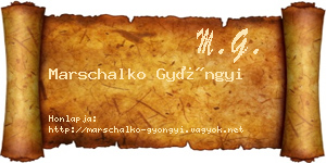 Marschalko Gyöngyi névjegykártya